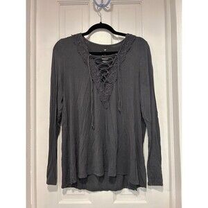 American Eagle Soft and Sexy Tie Front Top